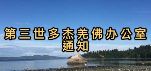 移除分類法詞彙: 第三世多杰羌佛办公室 通知 第三世多杰羌佛办公室 通知